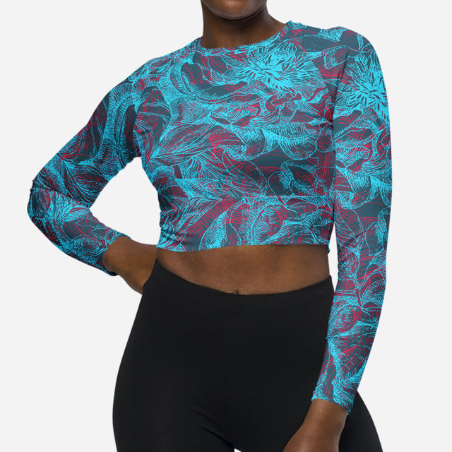 Cool Recycled Pattern Crop Top