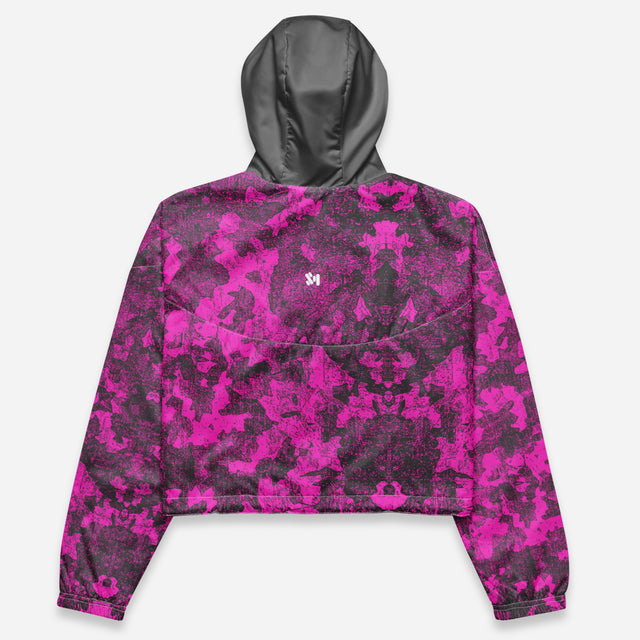 Crazy Love Lightweight Cropped Camo Windbreaker