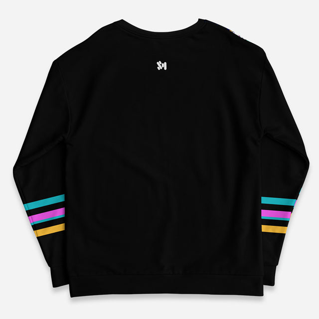 Go Pop Relaxed Fleece Stripe Sweatshirt (Plus Size)