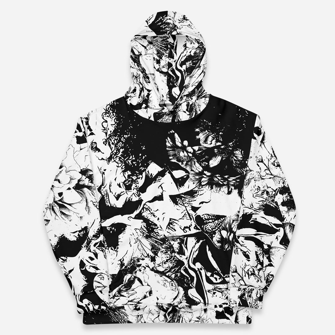 Black and best sale white marble hoodie