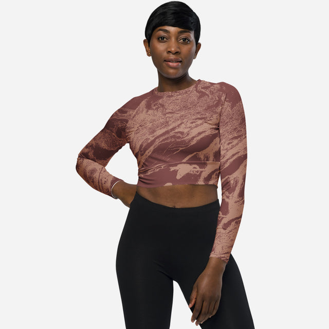 Simple Romance Long-Sleeve Crop Top