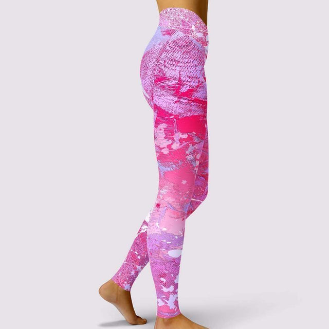 Pink Bubble Gum Leggings by Sania Marie