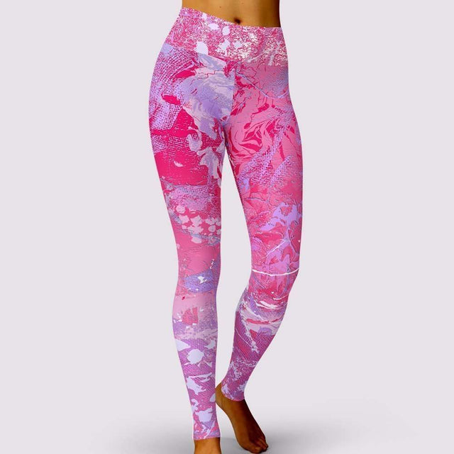 Pink Bubble Gum Leggings by Sania Marie