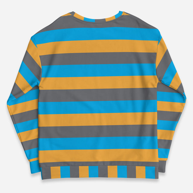 Me Striped Fleece Unisex Crew Sweatshirt